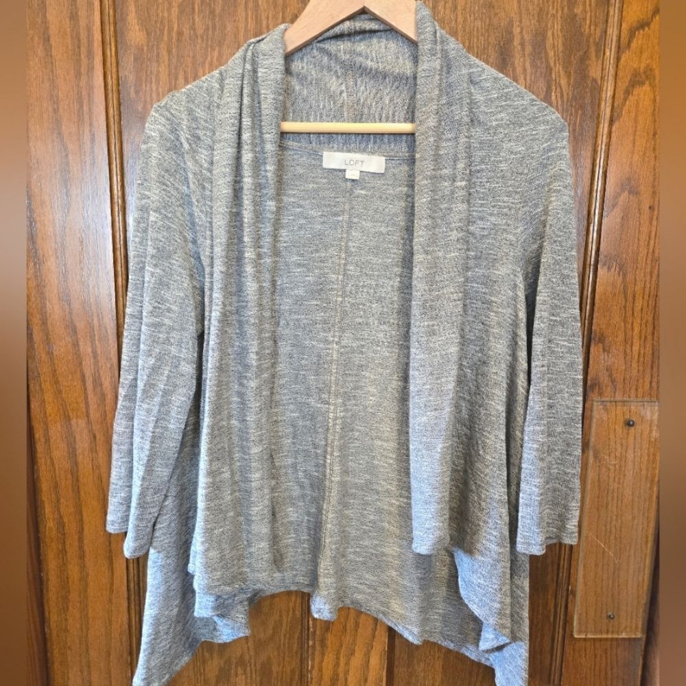 LOFT Open Cardigan Shawl Collar Small